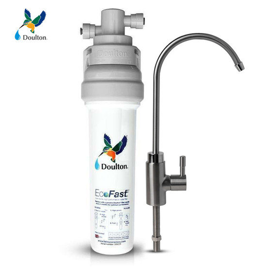 Doulton EcoFast beépíthető ólomszűrő víztisztító BioTect Ultra szűrőbetéttel és Euro bekötő szettel